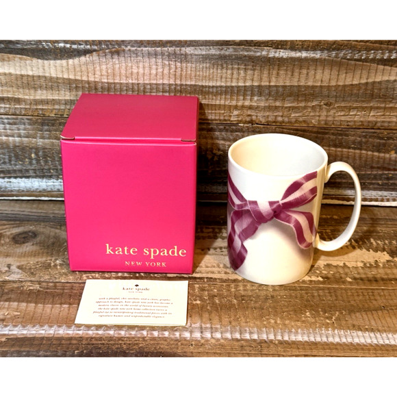 New in Box Kate Spade New York Lenox Snap Happy Take a Bow Coffee Mug - Picture 1 of 7